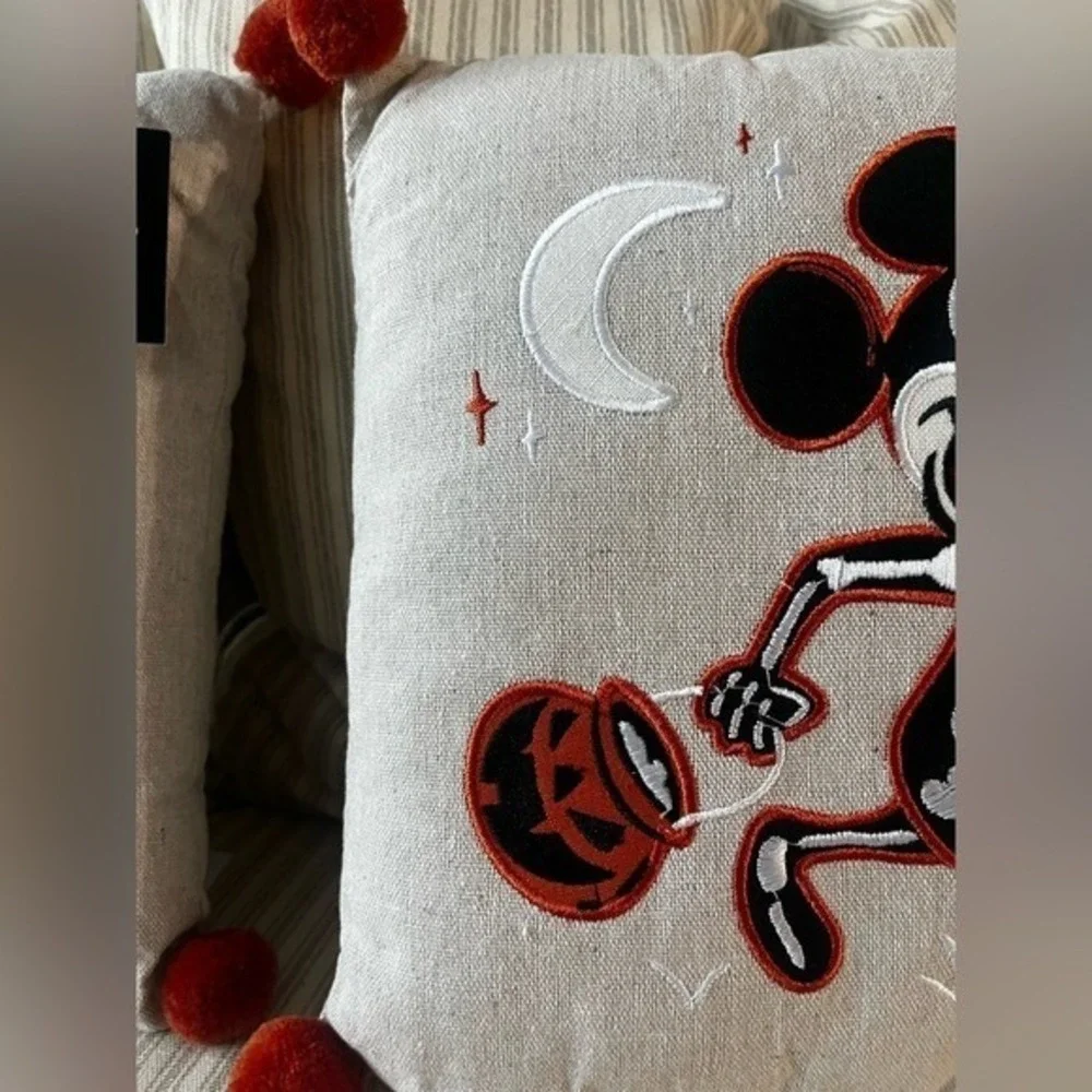 Celebrate Together Halloween Mickey and Minnie Pillows Embroidered Throw Pillows